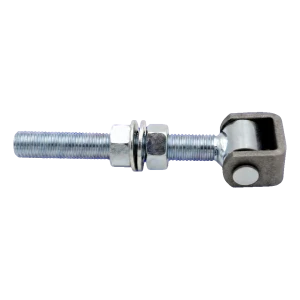 Regulierbares langes Scharnier M16 für Flügeltore – verzinkter Stahl (Sicherungsring)