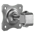 Verstellbares Torscharnier mit Zierplatte M16 80×80 mm verzinkter Stahl 001-363 (1)