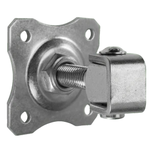 Verstellbares Torscharnier mit Zierplatte M16 80×80 mm verzinkter Stahl