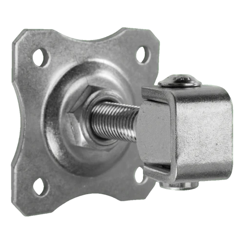 Verstellbares Torscharnier mit Zierplatte M16 80×80 mm verzinkter Stahl 001-363 (1)