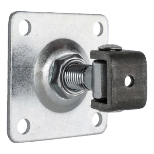 PSG verstellbares Torscharnier M16 mit Schild 100×100×4 mm verzinkt