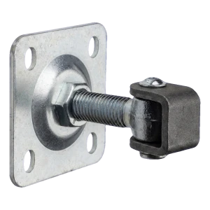 PSG verstellbares Torscharnier M20 mit Schild 100×100 mm verzinkt – schwarzes Ohr