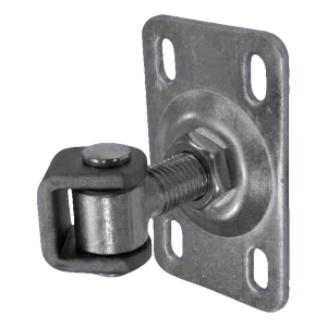 Verstellbares Torscharnier M20 aus Stahl mit Grundplatte 120×75 mm