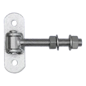 Verstellbares Torscharnier M16 mit Schild 115×40 mm – verzinkt