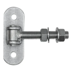 Verstellbares Torscharnier M20 mit Schild 140×50 mm – verzinkt