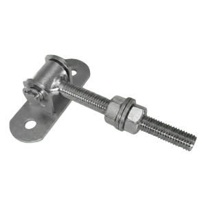 Verstellbares Scharnier M12 Stahl L-115 mm mit Grundplatte 90×30 mm für Tore und Pforten