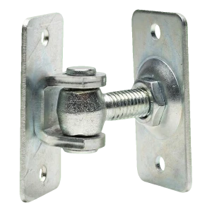 Verstellbares Scharnier M12 beidseitig schraubbar – Grundplatte 74×38 mm für Tore und Pforten
