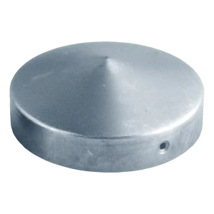 Verzinkter Stahl-Zaunhut für runde Pfosten Ø 48 mm