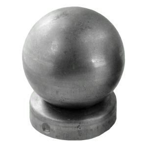 Zaunkappe aus Stahl mit Zierkugel Ø 60 mm für runde Pfosten Ø 60 mm