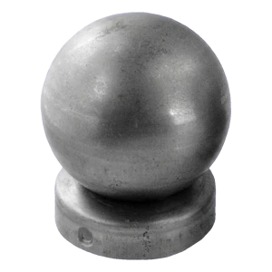 Stahl-Zaunkappe für Pfosten Ø 60 mm mit Dekorationskugel Ø 80 mm