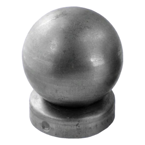 Stahl-Zaunkappe für Pfosten Ø 77 mm mit Zierkugel Ø 60 mm