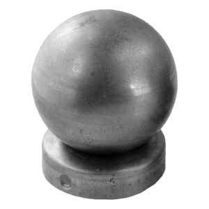Stahl-Zaunkappe rund Ø 77 mm mit Zierkugel Ø 80 mm