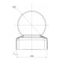 Stahlkappe für Zaunpfosten Ø 48 mm mit Zierkugel Ø 60 mm 001-591 (2)