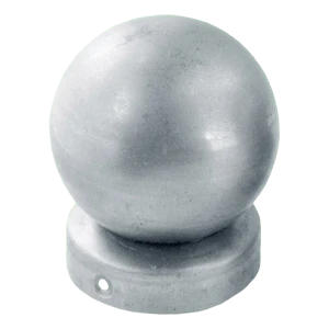 Verzinkter Stahl-Zaunaufsatz für Pfosten ø 77 mm mit Zierkugel ø 80 mm