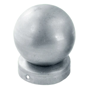 Runde Zaunkappe Ø 80 mm mit Kugel Ø 80 mm – verzinkter Stahl