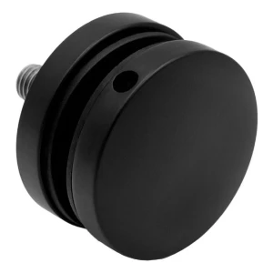 Punkthalter für Glas 8-17,52 mm fi 50/8/M10x50 AISI 304 System flach schwarz