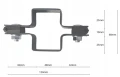Zwischenschelle für Zaunpaneele 40x60 mm schwarz GPV-700-02 (3)