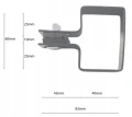 Endschelle für Zaunpaneele 40x60 mm braun GPV-700-15 (3)