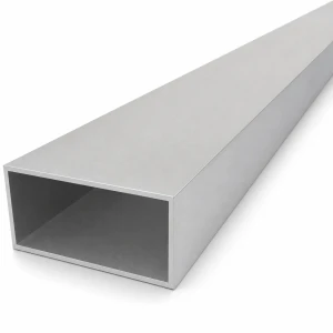 Rechteckiges Aluminium-Hohlprofil 40×80×2 mm – geschlossenes Profil EN AW-6060, Länge 2000 mm