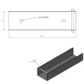 C-Profil Verbinder Halterung für Sockel 300x55 verzinkt GPV-700-49 (3)