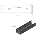 U-Schiene Verbinder Halterung für Sockelstreifen 300x50 verzinkt GPV-700-54 (3)