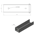 C-Profil Verbinder Halterung für Sockelplatte 250x50 verzinkt GPV-700-39 (3)