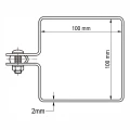 Endschelle für Zaunpaneele 100x100 mm grün 000-783 (5)