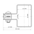 Endschelle für Zaunpaneele 60x40 braun GPV-700-15 (3)