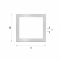Rechteckiges Aluminiumrohr 25×100×2 mm – geschlossenes Profil EN AW-6060, L=2000 mm 001-855 (2)