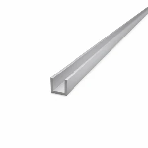 Aluminiumkanal 15×15×2 mm – C/U-Profil, Länge 2000 mm