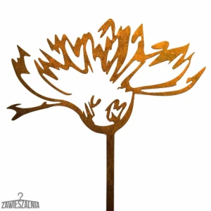 Zawieszalnia – Gartendekoration aus Cortenstahl Rostiges Kornblume XL auf Stab