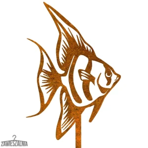 Gartenschmuck – rostiger Deko-Fisch Luiza XXL auf Stab 16×103 cm