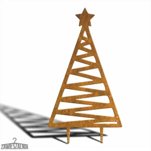 Zawieszalnia – Gartendekoration Weihnachtsbaum Zickzack XXL 92 cm aus Corten-Stahl
