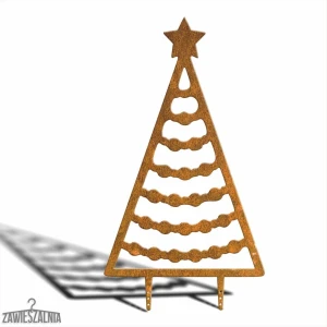 Zawieszalnia – Gartendekoration Weihnachtsbaum aus Corten-Stahl XXL 92 cm mit Kettenmotiv