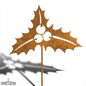 Zawieszalnia – Gartendekoration rostfarbene Stechpalme XL 92 cm aus Cortenstahl