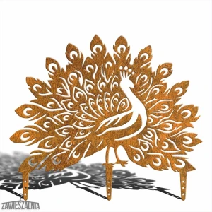 Hängedekoration – Gartendekoration Pfauenschwanz XL aus Cortenstahl 60×52 cm