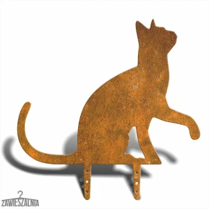 Zawieszalnia Garten-Vogelscheuche Katze Łapka L 41×42 cm – Corten-Stahl mit natürlicher Patina
