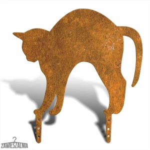 Zawieszalnia – Gartenschreck Katze mit Buckel L 38 cm, Cortenstahl