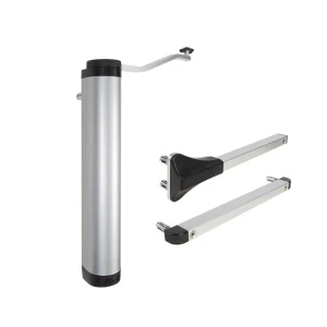 Locinox Lion – kompakter hydraulischer Torschließer für Gartentore, silber