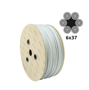 Verzinktes Stahlseil Ø10,0 mm 6×37 mit Faserkern FC