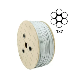 Verzinktes Stahlseil Ø1,0 mm 1×7, einlitzig – Verkauf pro Meter