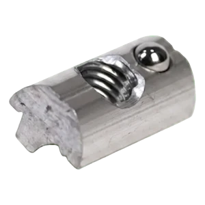 Nutstein M8 mit Federkugel für PV-Profil – Aluminium 6060