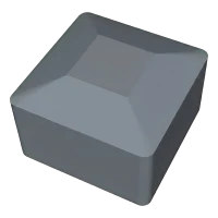 Graue LLDPE-Endkappe für PV-Montageprofil 40×40 mm – Typ 1