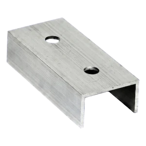 PV-Montageprofilverbinder Aluminium 100 mm – U-Profil 25×45×25