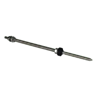 Doppelgewindeschraube M10×300 mm A2 für PV-Adapter und Dreiecke mit EPDM-Dichtscheibe