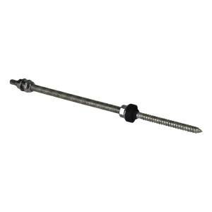 Doppelgewindeschraube M10×300 mm A2 für PV-Adapter und Dreiecke mit EPDM-Dichtscheibe
