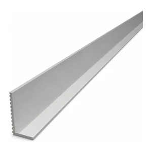 Aluminium-Winkel ungleichschenklig geriffelt 40×20×2,6 mm – L-Profil, Länge 2000 mm