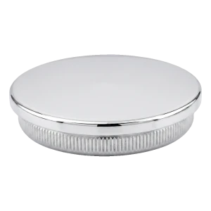 Flache Einschlagkappe für Geländerrohr Ø42,4 mm AISI 304 glänzend