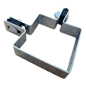 Zauneckklemme 80×80 mm verzinkt – Montageset mit Distanzstücken