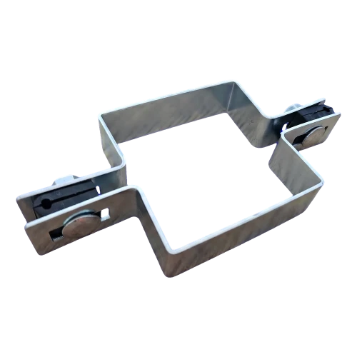 Zaunpaneelschelle quadratisch, für Zwischenpfosten 100×100 mm, verzinkt 001-617 (1)